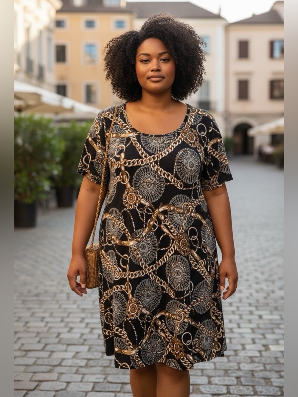 NWT SJS Gold chain dress SIZE 1X